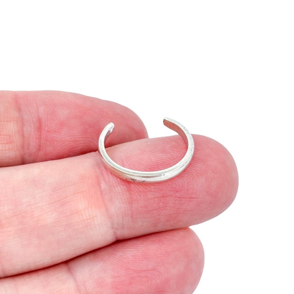 Vintage Sterling Silver 925 Open Back Toe Ring Size 4